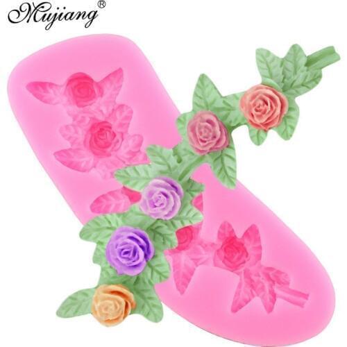 Rose Flower Garland Silicone Molds Cake Border Fondant Cake Decorating Cookie Baking Polymer Clay Candy Chocolate Gumpaste Mold