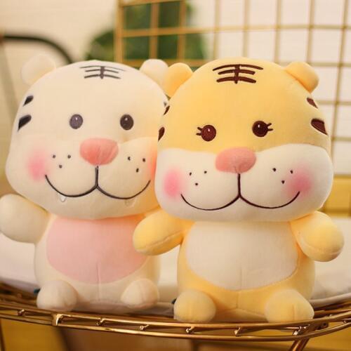 Cute Stuffed Tiger Plush Toys Simulation Soft PP Cotton Cushion Animals Tiger Dolls For Kids Sleeping Pillows 3 Colors