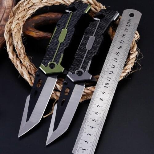 Aluminum Alloy Handle Material Double Color Oxidation Multifunctional Camping Survival Hunting Outdoor Portable Folding Knife