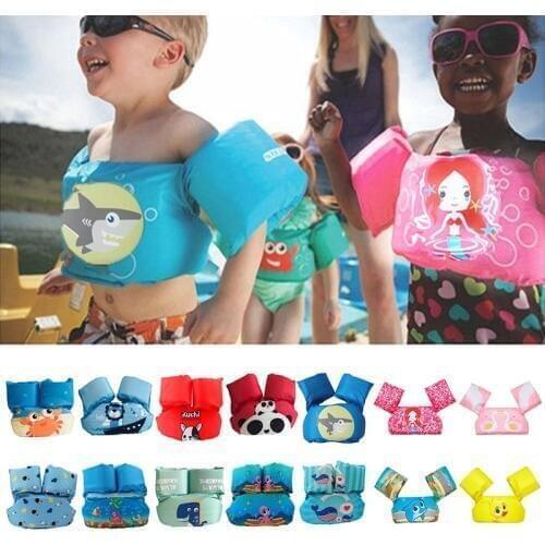 Baby Boys Girls Life Vest Cartoon Toddler Float Surfing Swimming Ring Pool Infant Kid Swimming Life Jacket Buoyancy 8