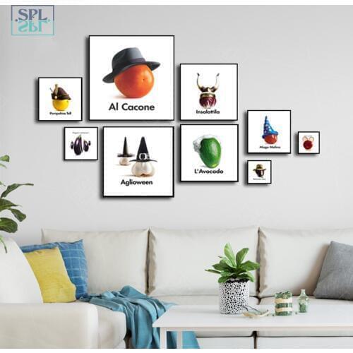 SPLSPL Nordic Girls Room Decor Fruits Vegetables Posters and Prints For Kitchen Kids Canvas Art Bedroom Decoration Wall Pictures