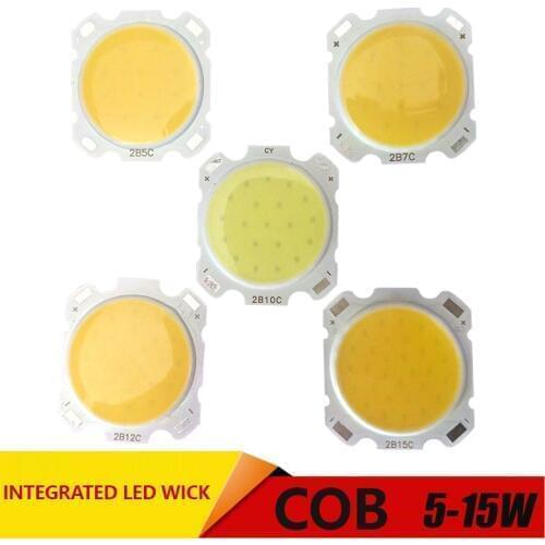 High Power Epistar COB LED Chip 5W 7W 10W 12W 15W DC 15V-46V Integrated SMD For Floodlight Spotlight Warm White /White 280-300