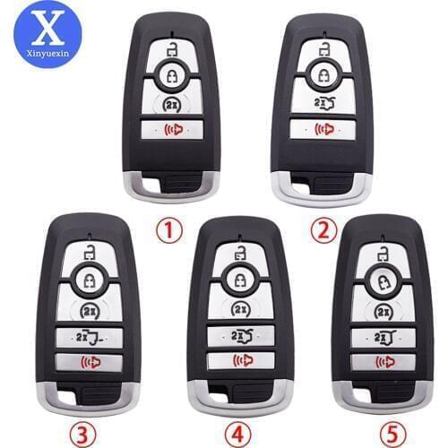 Xinyuexin Remote Car Key Shell Case Fob for Ford Fusion Mustang Explorer F-150 F-250 F-350 Edge Smart Key Cover Case HighQuality