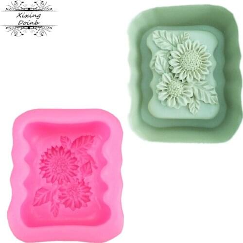 Chrysanthemum shape soap mold candle mold cake tool flexible silicone mold candy chocolate cake mold