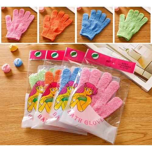 1 Pair Hand Shape Shower Scrubber Exfoliating Back Body Massage Mitten Skin Moisturizing Spa Bath Glove New
