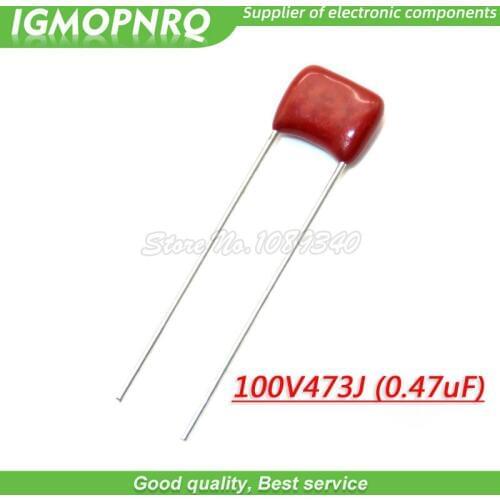 10PCS 100V473J 0.047UF 47NF Pitch 5mm 100V473J-P5 100V 473 CBB Polypropylene film capacitor