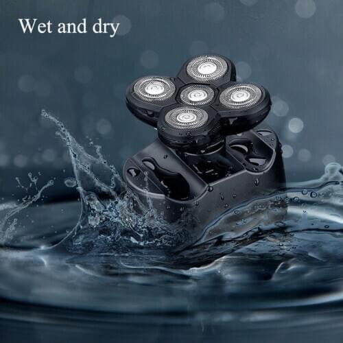 6 in 1 Multifunction Electric Shaver Washable Five Floating Heads Hair Clipper Nose Ear Hair Beard Cut Machine