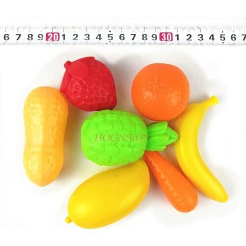 7pcs kitchens toys Simulation Food Play Toys House For Children Strawberry Pineapple Banana Strawberry Carrot Kindergarten