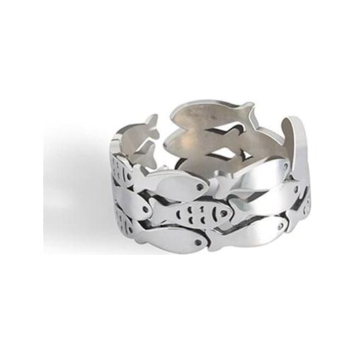 Bijoux Fish Rings For Women Christmas Gifts Adjustable Open Ring Ladies Boho Jewelry Anillos