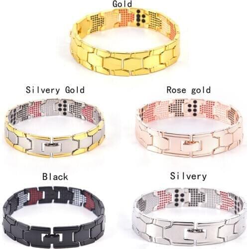 Reduce Stress Anxiety Fatigue Health Care Magnetic Therapy Bracelet Men Bangle Healing Chain Arthritic Relief For Lovers Family