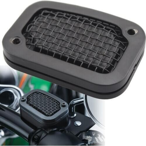 Black Alimunum Front Brake Fluid Reservoir Cover Master Cylinder Cap Fit for Harley Softail Breakout Deluxe Fat Bob Fat Boy Slim