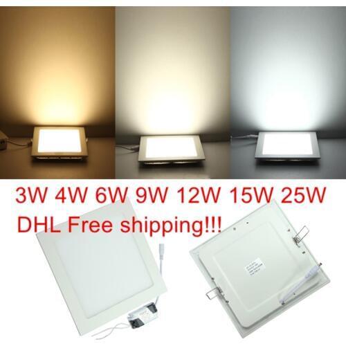 DHL Free shipping 20pcs/lot Ultra thin design 25W AC85-265V LED ceiling Recessed grid downlight / slim square panel light