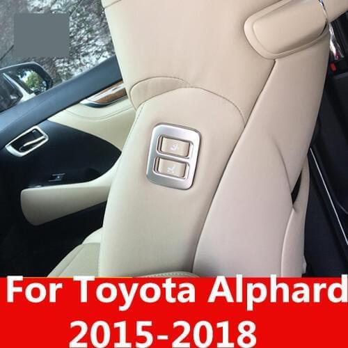 For Toyota Alphard 2015-18 Stainless Steel seat adjustment electric switch button knob decoration Interior decoration Accessorie