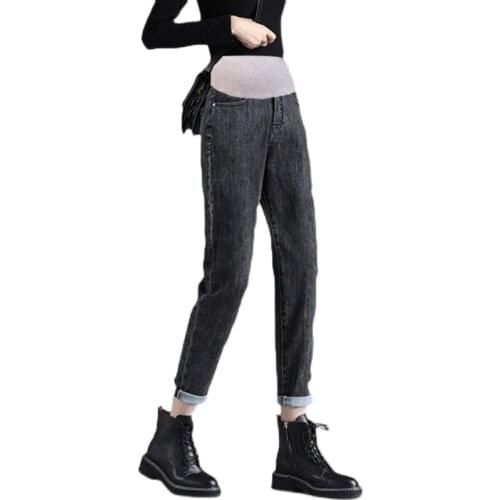 Denim Haren Pants Maternity Jeans For Pregnant Women Clothes Loose Casual Trousers Boyfriend Jeans Pregnancy Pants Clothing