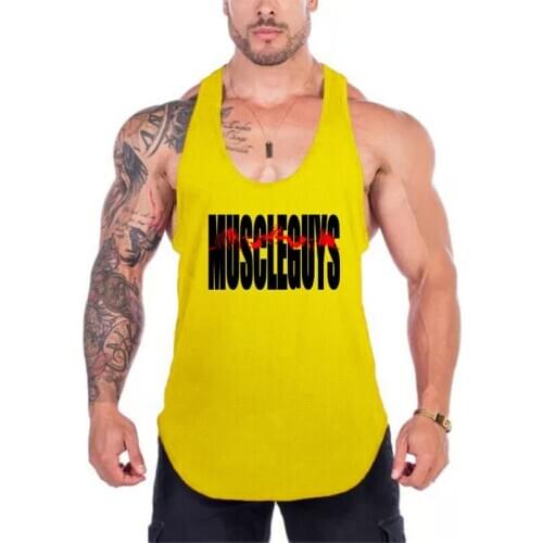 Brand Fashion Fitness Quick-drying Stretch Vest New Mesh Gym Tank Top Men Clothing Bodybuilding Sleeveless Shirt Muscle Singlets