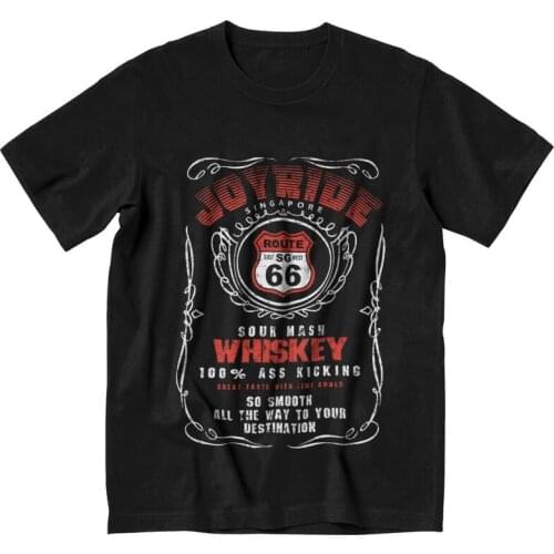 Mens Grunge Historic Route 66 T-Shirt Streetwear America Highway Mother Road Tshirt Short Sleeve T Shirt Cotton Tee Gift Idea