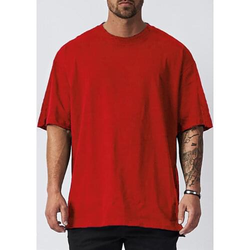Oversized Loose Short Sleeve T Shirt Mens Fashion Streetwear Fitness lifestyle T-shirt Summer Brand Gym Clothing Workout Tshirt