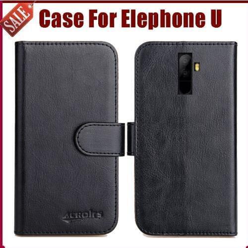 Hot Sale! Elephone U Case New Arrival 6 Colors High Quality Flip Leather Protective Phone Cover For Elephone U Case
