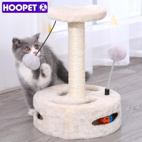 HOOPET H35.5/21cm Cat Toy Climbing Furniture Cat Scratching Wood Cute Elephant Lion Shape Interactive Toys Kitten Climbing Frame