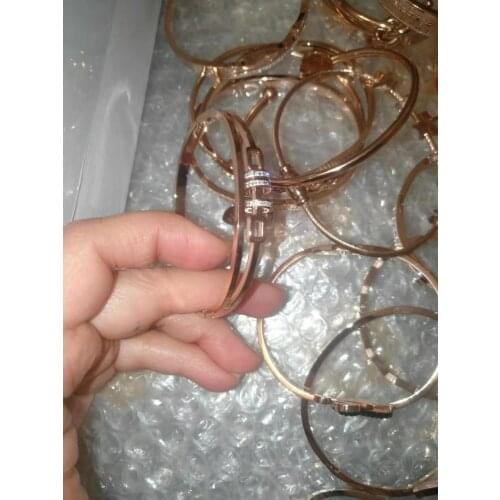 Korean version of rose gold fashion titanium steel bracelet wholesale new hypoallergenic open bracelet jewelry