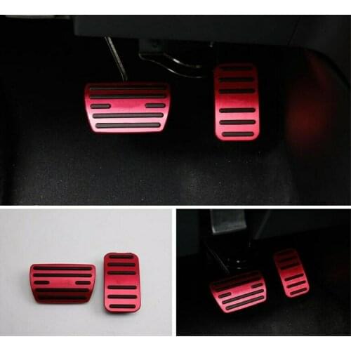 Red Interior Brake Pedal+Accelerator Pedal Cover Trim For Honda CRV 2017-2019 car modification