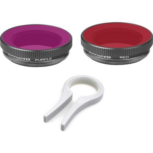 Red / Purple Filters with clip Diving underwater Dive Filter DJI OSMO ACTION motion sport camera Accessories
