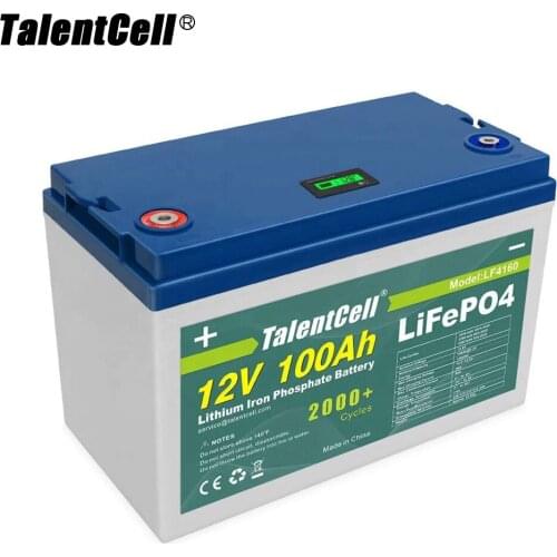 TalentCell Free Shipping Solar Deep Cycle Battery 32700 Cell 12.8V 100Ah 200Ah 300Ah Lithium Iron Phosphate LiFePO4 Batteries