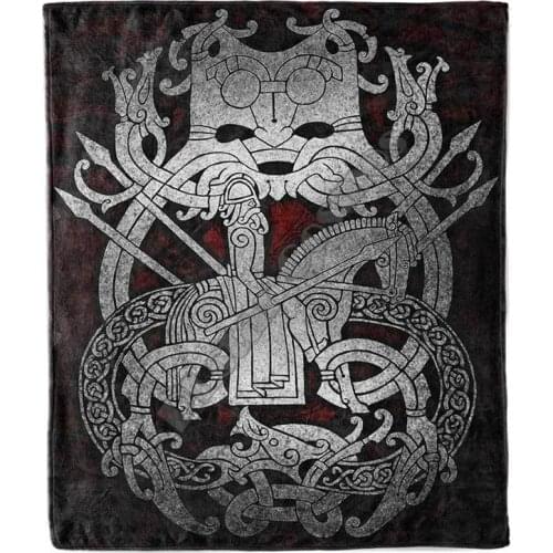 Lewis Chessmen Blanket Fleece Blanket 3D printed Sherpa Blanket on Bed Home Textiles Dreamlike HOME ACCESSORIES