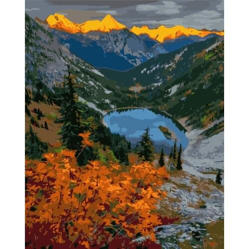 Serendipit Animal Painting By Numbers Landscape Set Acrylic Paint Diy Kits For Adults Pictures Drawing Canvas Coloring By Number