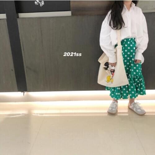 2021 new style girls dots skirt spring cotton fashion girls skirts 2-7 years YL709