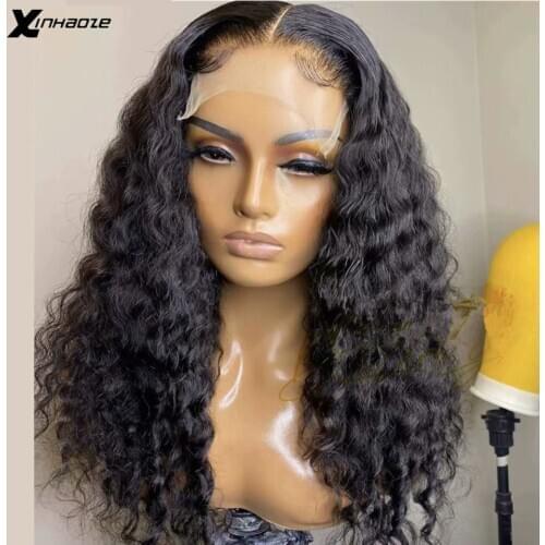Curly 5x5 Silk Base Scalp Top Lace Front Wig Glueless Pre Plucked Remy Malaysian Silk Base Middle/Side Part Human Hair Wigs