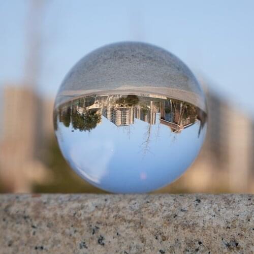 Clear Round Glass Large Transparent Artificial Crystal Ball Sphere Decoration Lentes