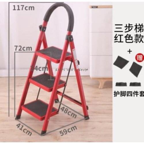Stool Ladder Dual Purpose Creative Wardrobe Household Folding Portable Telescopic Ladder Folding Engineering Step Ladder