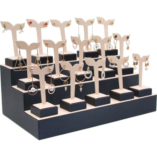 PU Leather Jewellery Ring Earrings Stand Holder Set Jewelry Pendant Necklace Chain Chokers Display Bust Bangle Organzier