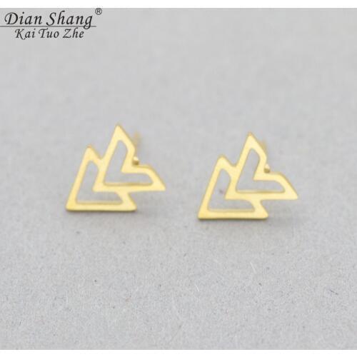 Minimalist Double Triangle Arrow Earrings For Women Geometry Chevron V jewelry Stainless Steel Sister Mom Gifts Bijoux Bff