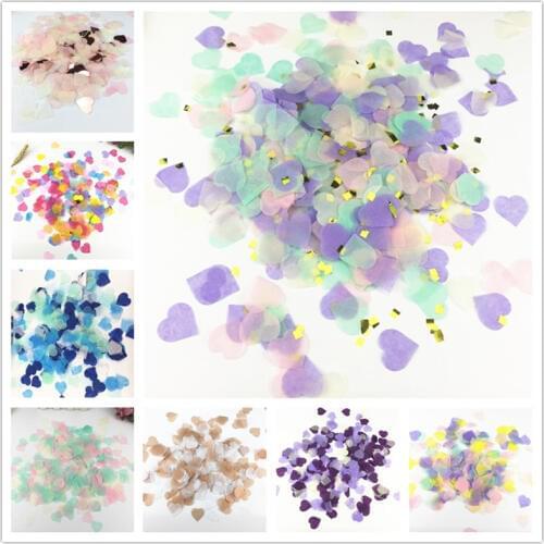 10g=1000pcs 1"/2.5cm Heart Tissue Paper Confetti Weddings Birthday Bridal Showers Valentines Day Party Table Decorations