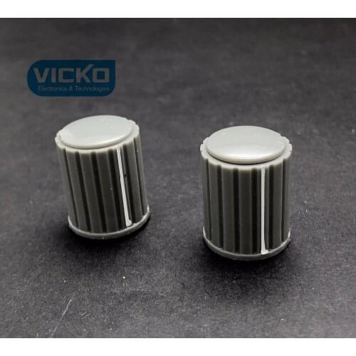 10pcs/50pcs Potentiometer hat plastic knob handle KYZ16-20-6J aperture 6.35MM for 3590S 534 switch Grey knob cap