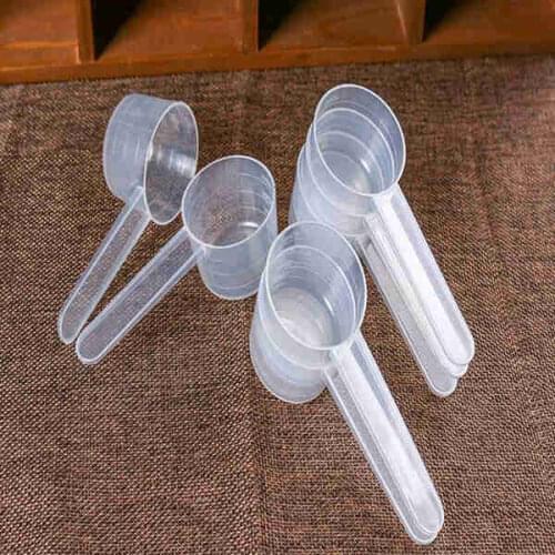 1000Pcs 20g 40ml Plastic Measuring Coffee Scoop With Scale Baking Utensils Milk Powder Laboratory Liquid Spoon