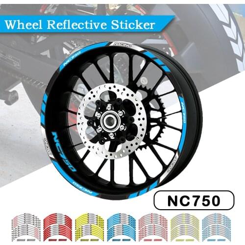 12 Strips Stickers Motorcycle Decals Reflective Waterproof Wheel Decals For Honda NC750X NC750S NC750 NC 750 X/S 1994-2020 2021