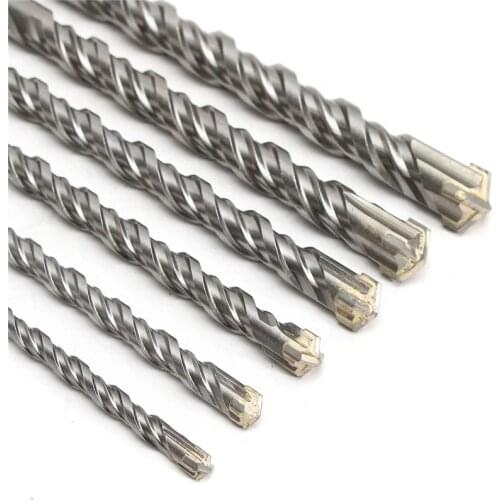 160mm Hammer Drill Bits 5/6/8/10/12/14/16mm Cross Type Tungsten Steel Alloy Double SDS Plus for Masonry Concrete Rock Stone