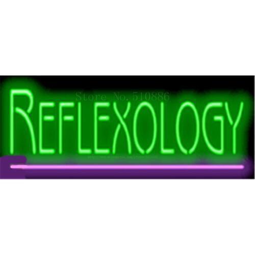 17*14"Reflexology NEON SIGN REAL GLASS BEER BAR PUB LIGHT SIGNS store display Restaurant Shop Beauty business Advertising Lights