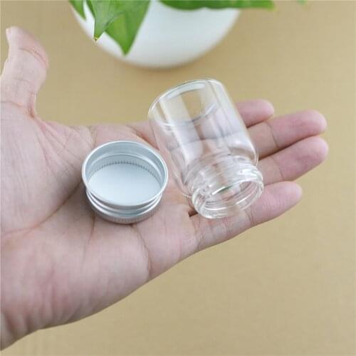 24pcs/lot 37*50mm 30ml Glass Bottle Empty Mini Jar Container Small Diy DECORATIVE BOTTLES Glass Spice Storage Jars Containers