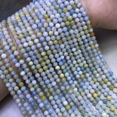 LOOSE BEADS Aquamarine round 4.5mm blue color Wholesale for DIY blue 36cm