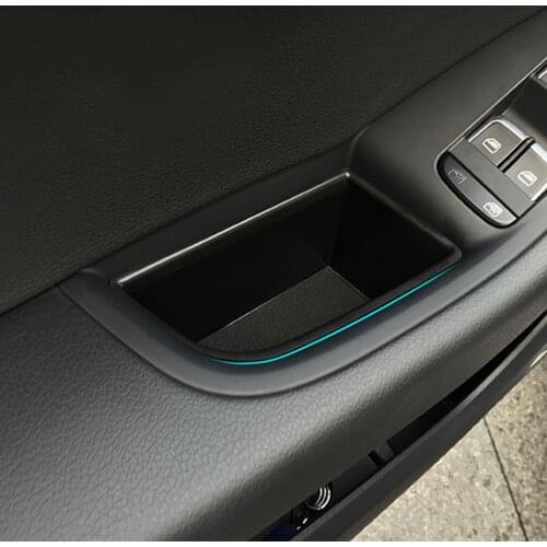 1Pair Car Organizer For Audi A4 B8 A5 S5 Q5 SQ5 8R Door Handle Armrest Storage Box Container Holder Tray Accessories Car Styling