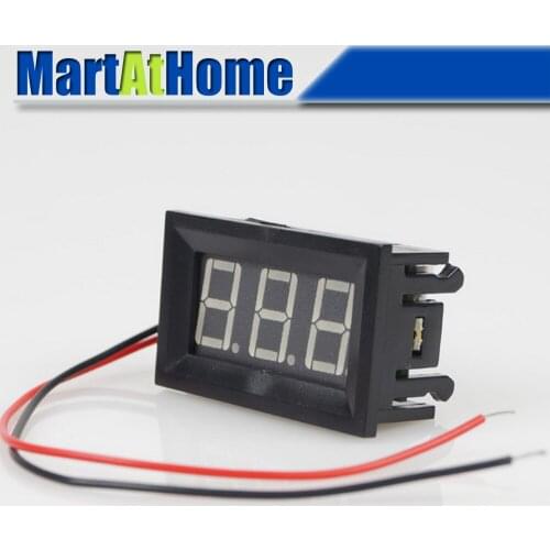 Free Shipping Digital Voltmeter Volt Panel Meter DC 3~30V 2-wires Reversal Protection Blue #BV180 @CF