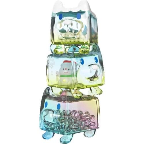 Bingogo Jenga Blind Box Toys Cute Doggy Anime Figure Caja Ciega Random Surprise Kawaii PVC Model Birthday Gift 8 Pcs/Set