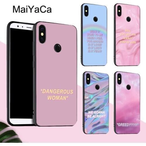 MaiYaCa Ariana Grande Song Lyrics Case For Redmi Note 9 8 Pro 7 8T 9S 9C For POCO X3 F1 Funda For Mi 9 9T Pro Note 10 Lite