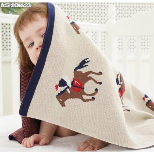 Baby Blankets Newborn Cotton Knitted Baby Blanket Cartton Unicorn Baby Crib Bedding stroller Blanket Baby Swaddle Wrap Blanket