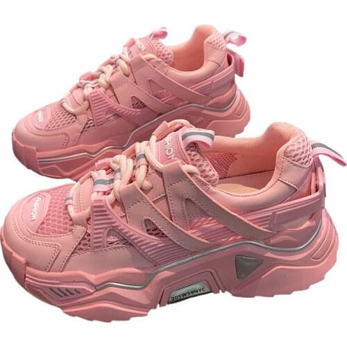 Internet Hot Dad Shoes Womens 2021 New Summer Super Popular Orange All-Match Mesh Small Breathable Sneakers shoes