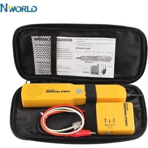 Cable Finder Tone Generator Probe Tracker Wire Network Tester Tracker Kit Portabl RJ11 Diagnose Tone Line Finder Telephone Tools